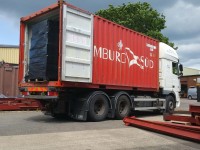 SHIPPING CONTAINER FULLY LOADED LAUNCHES TOWARDS SIERRA LEONE